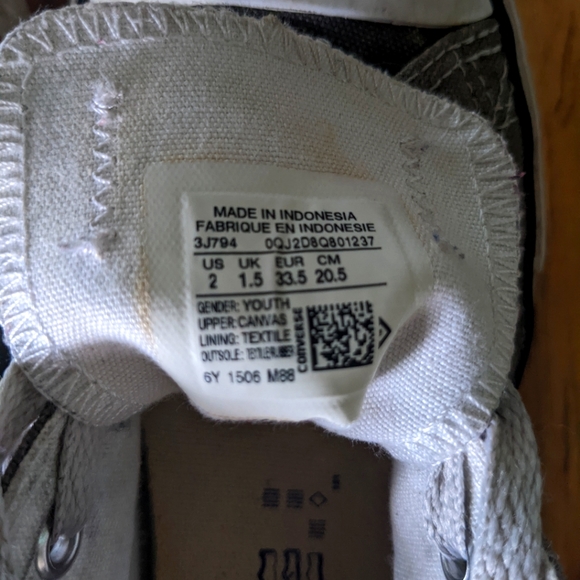 Converse low tops - Grey - Kids - Size 2 (6 to 7 year old) - Picture 2 of 3